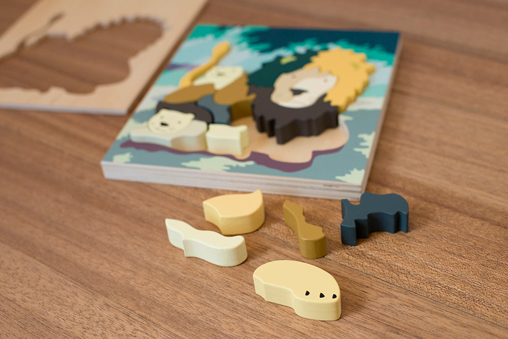 動物拼圖（獅子／馴鹿／北極熊）