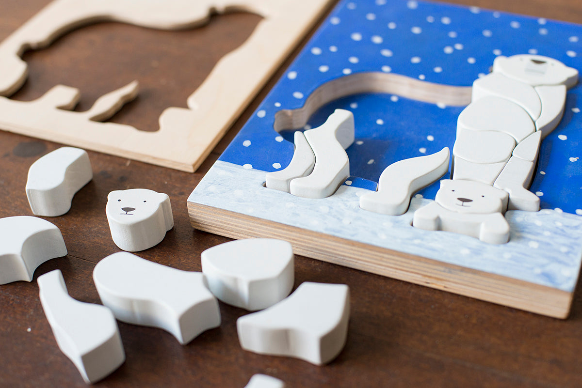 動物拼圖（獅子／馴鹿／北極熊）